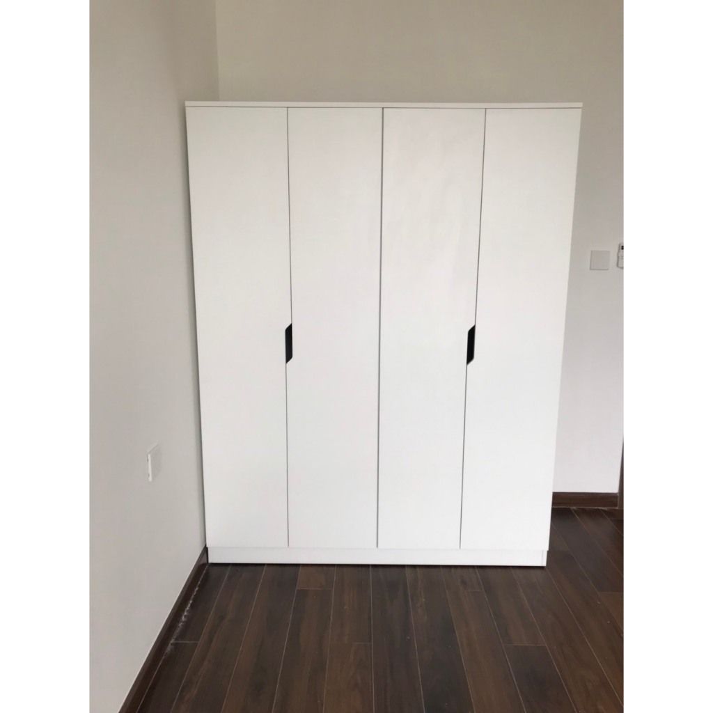 HAPPY FURNITURE , Tủ quần áo 4 cửa mở 4 ngăn kéo - DASH , TCM_023 , 140cm x 58cm x 180cm