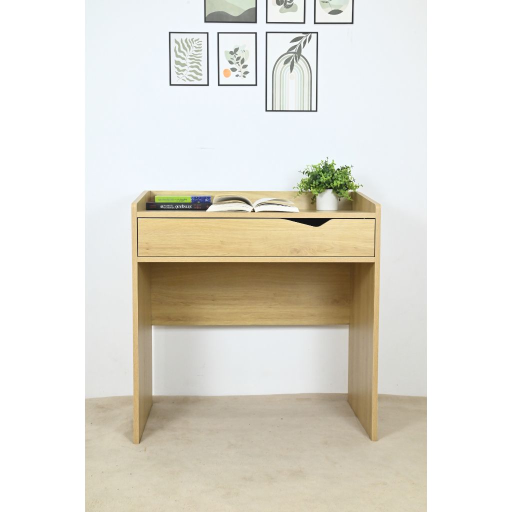 HAPPY FURNITURE , Bàn trang điểm 1 ngăn kéo - WINNI , BAN_077 , 80cm x 45cm x 83cm