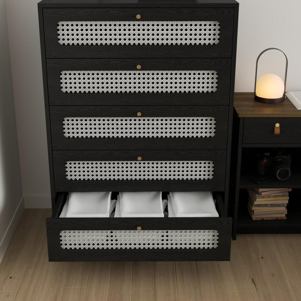HAPPY FURNITURE , Tủ đựng đồ 5 ngăn kéo - MEYDAN , THK_078 , 78cm x 45cm x 112cm