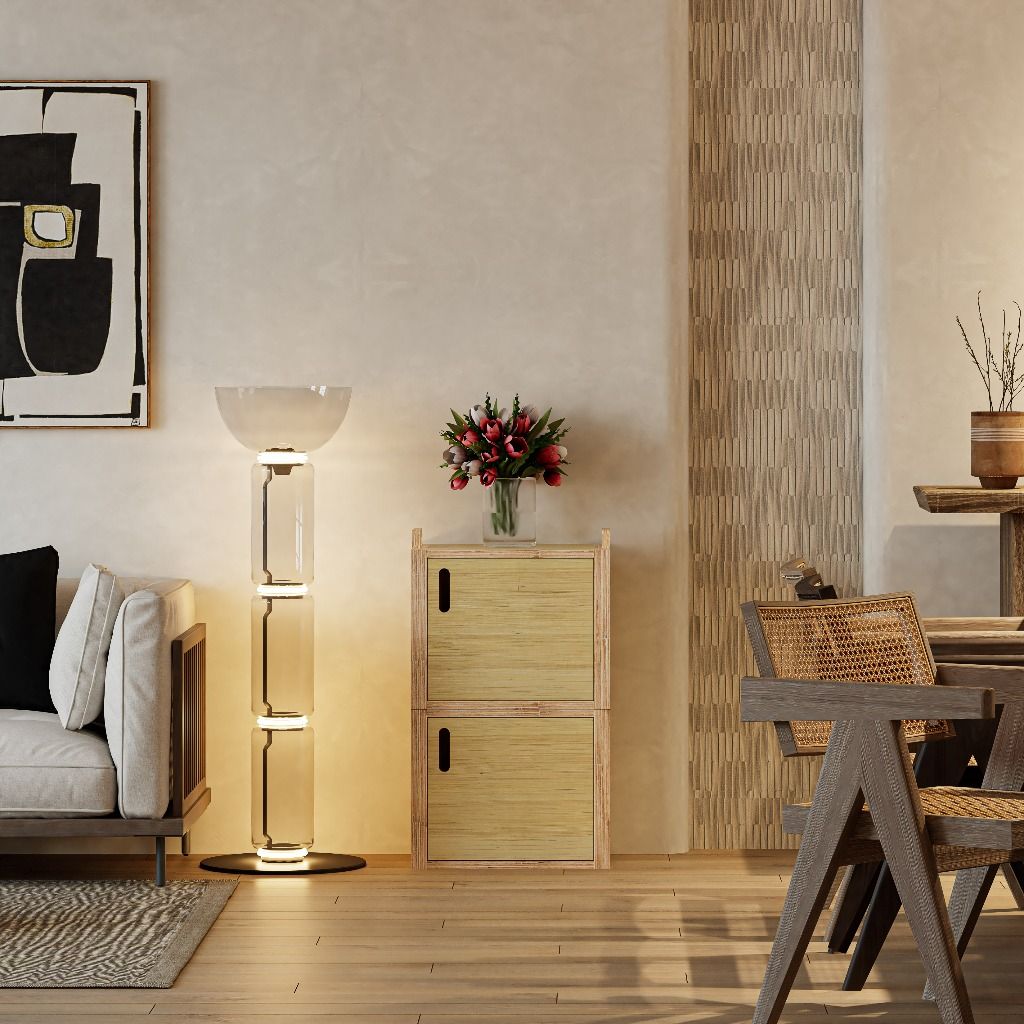 HAPPY FURNITURE , Gỗ tự nhiên , Tủ lưu trữ 2 cửa mở gỗ Plywood - GAMOR , TCM_204 , 45cm x 30cm x 76cm DxRxC