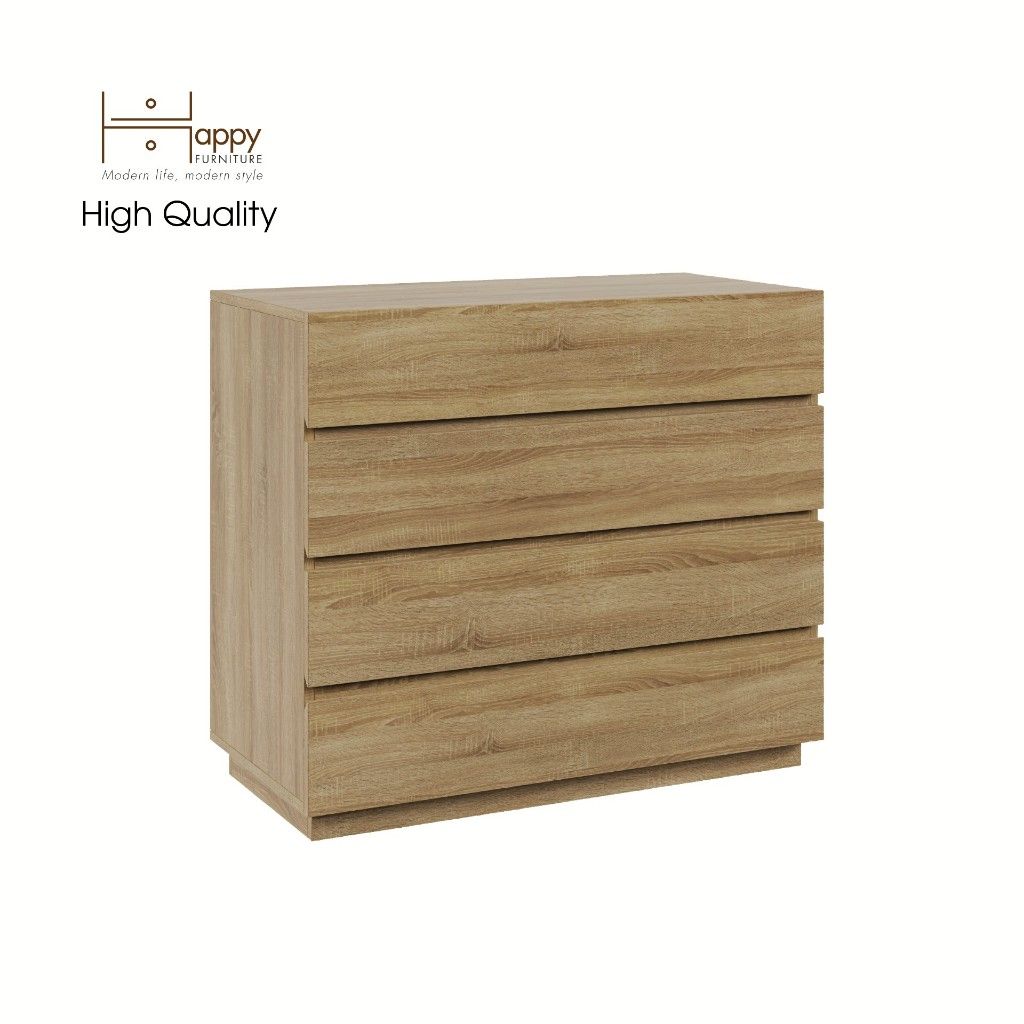 HAPPY FURNITURE , Tủ đựng đồ 4 ngăn kéo - MACRO , THK_039 , 92cm x 45cm x 80cm