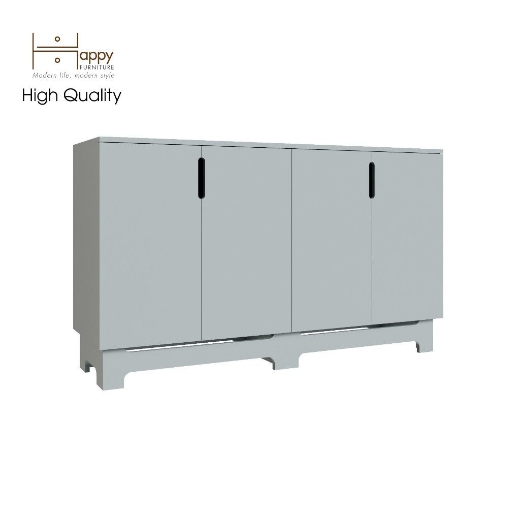 HAPPY FURNITURE , Tủ lưu trữ 4 cánh mở - MOLLY , TCM_105 , 140cm x 40cm x 82cm