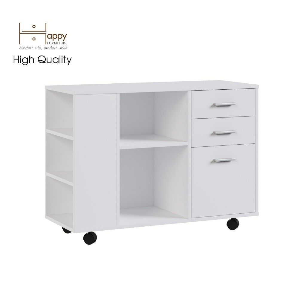HAPPY FURNITURE , Tủ đựng hồ sơ kết hợp kệ sách - COMFEE , THK_017 , 100cm x 40cm x 66cm