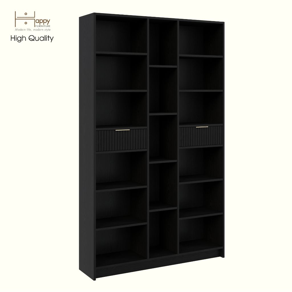 HAPPY FURNITURE , Kệ lưu trữ 2 ngăn kéo - NAMI, KSA_073 , 120cm x 30cm x 200cm DxRxC