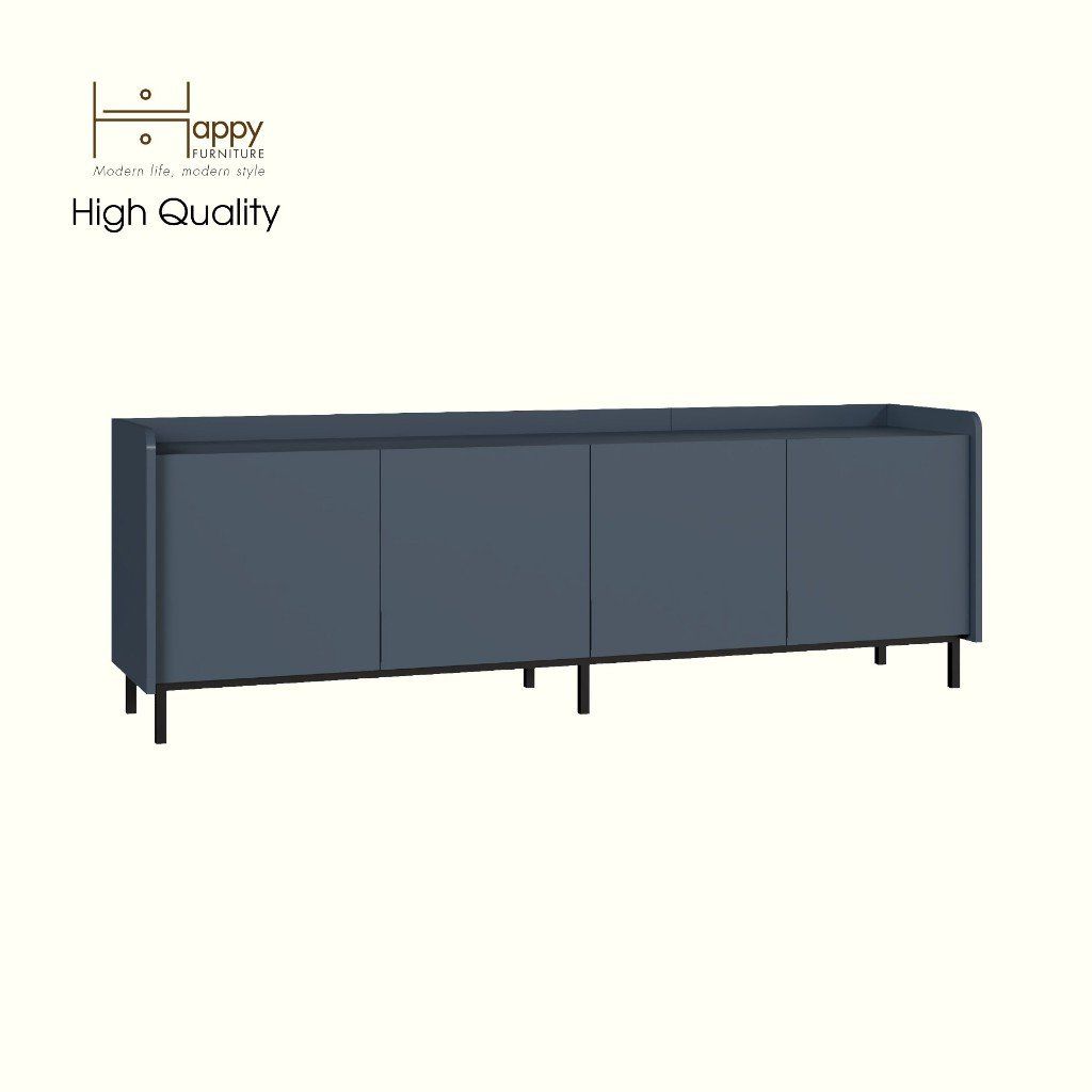 HAPPY FURNITURE , Kệ TV 4 cửa mở chân sắt - LAVIA , KTV_046 , 180cm x 40cm x 60cm