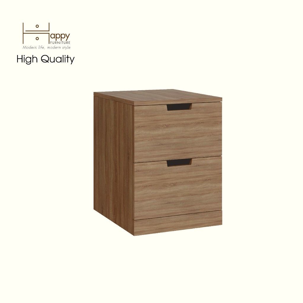 HAPPY FURNITURE , Táp đầu giường 2 ngăn kéo - SCANDINA , THK_096 , 40cm x 46cm x 53cm