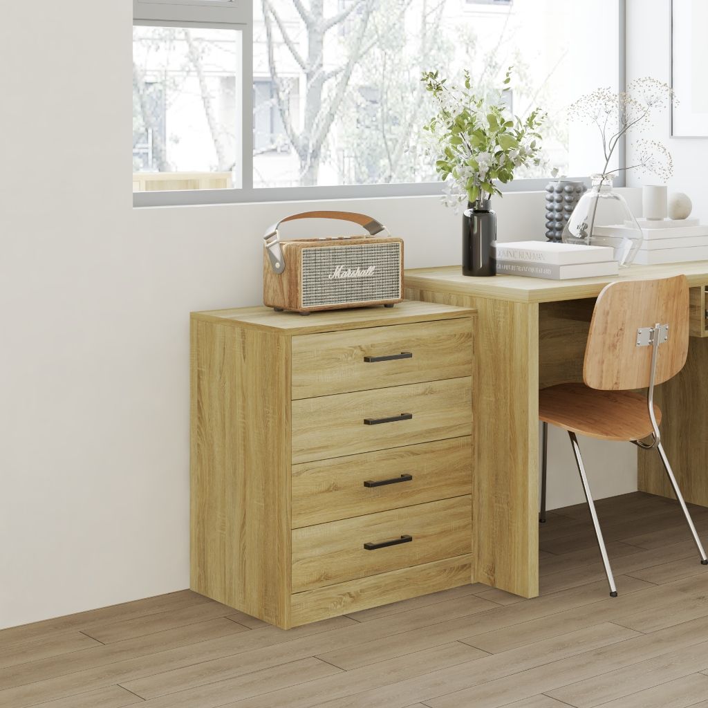 HAPPY FURNITURE , HEINEE - Tủ lưu trữ 4 ngăn kéo, THK_232 , 60cm x 40cm x 69cm DxRxC, sản phẩm phổ thông