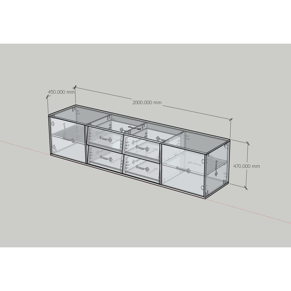 HAPPY FURNITURE , Kệ TV 2 cửa mở 4 ngăn kéo - CALYN , KTV_099 , 200cm x 45cm x 47cm DxRxC