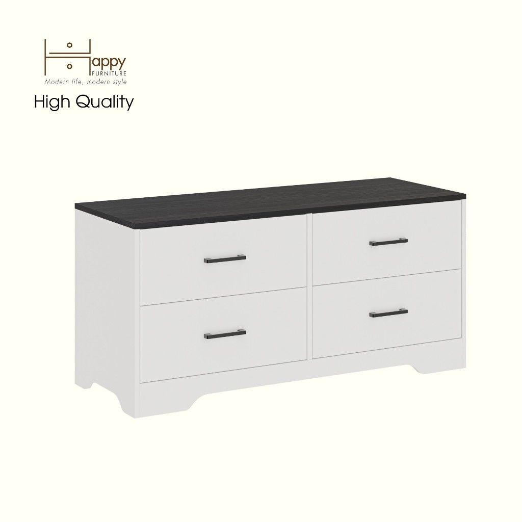 HAPPY FURNITURE , Tủ lưu trữ 4 ngăn kéo - SAFA , THK_326 , 120cm x 45cm x 57cm DxRxC