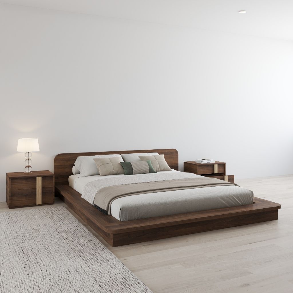 HAPPY FURNITURE , Giườngngủ NOAH , GNG_254 GNG_255 GNG_256 GNG_257 , 222cm x 16cm DxC