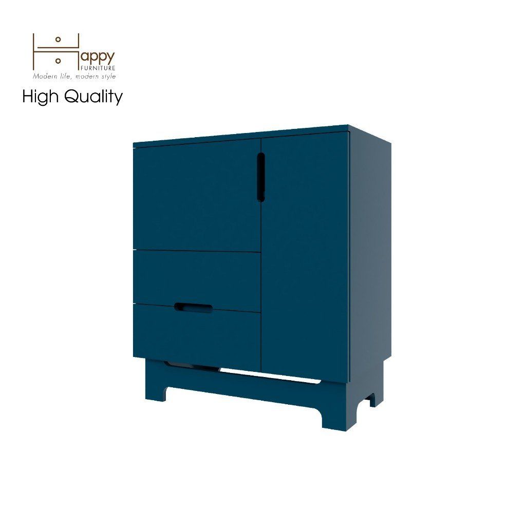 HAPPY FURNITURE , Tủ lưu trữ 2 cánh mở 2 ngăn kéo - MOLLY , TCM_104 , 72cm x 40cm x 82cm