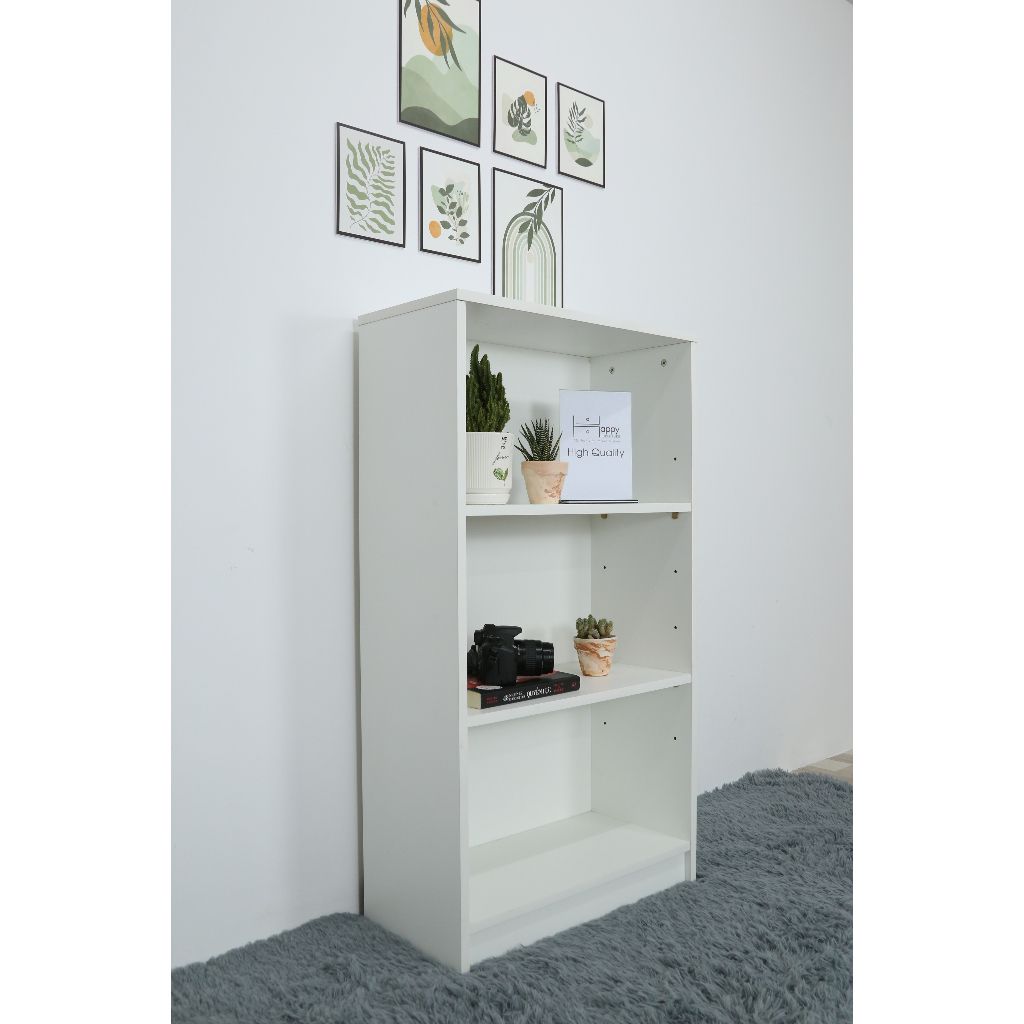 HAPPY FURNITURE , kệ sách 3 tầng - CATY , KSA_001 , 60cm x 28cm x 108cm