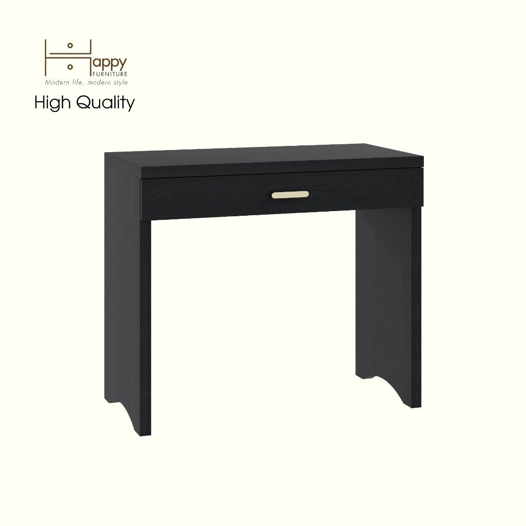 HAPPY FURNITURE , Bàn trang điểm 1 ngăn kéo - CHEVY, BAN_136 , 90cm x 45cm x 78cm DxRxC