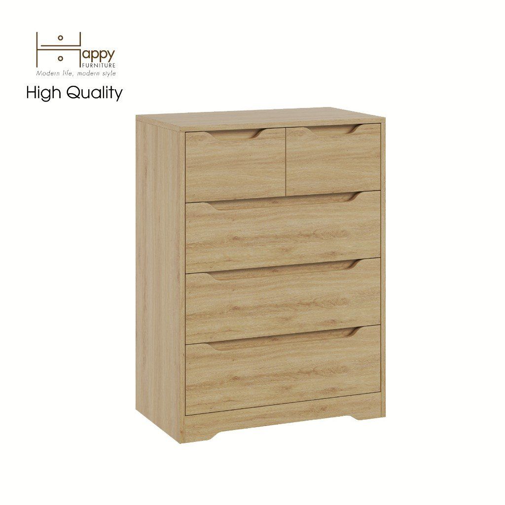 HAPPY FURNITURE , Tủ đựng đồ 5 ngăn kéo - ALEE , THK_042 , 70cm x 40cm x 94cm