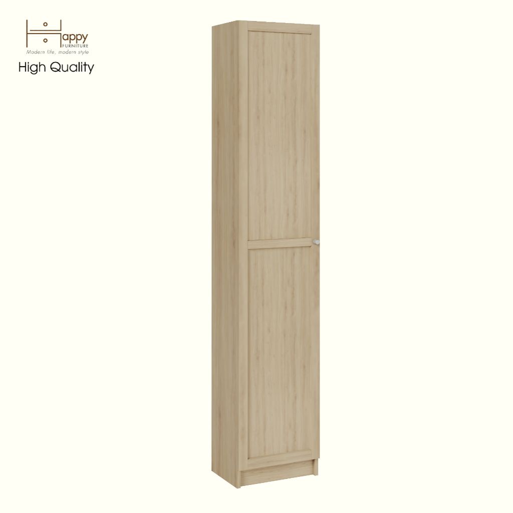 HAPPY FURNITURE , Kệ sách 6 tầng 1 cửa mở - CATY , KSA_053 , 40cm x 30cm x 202cm