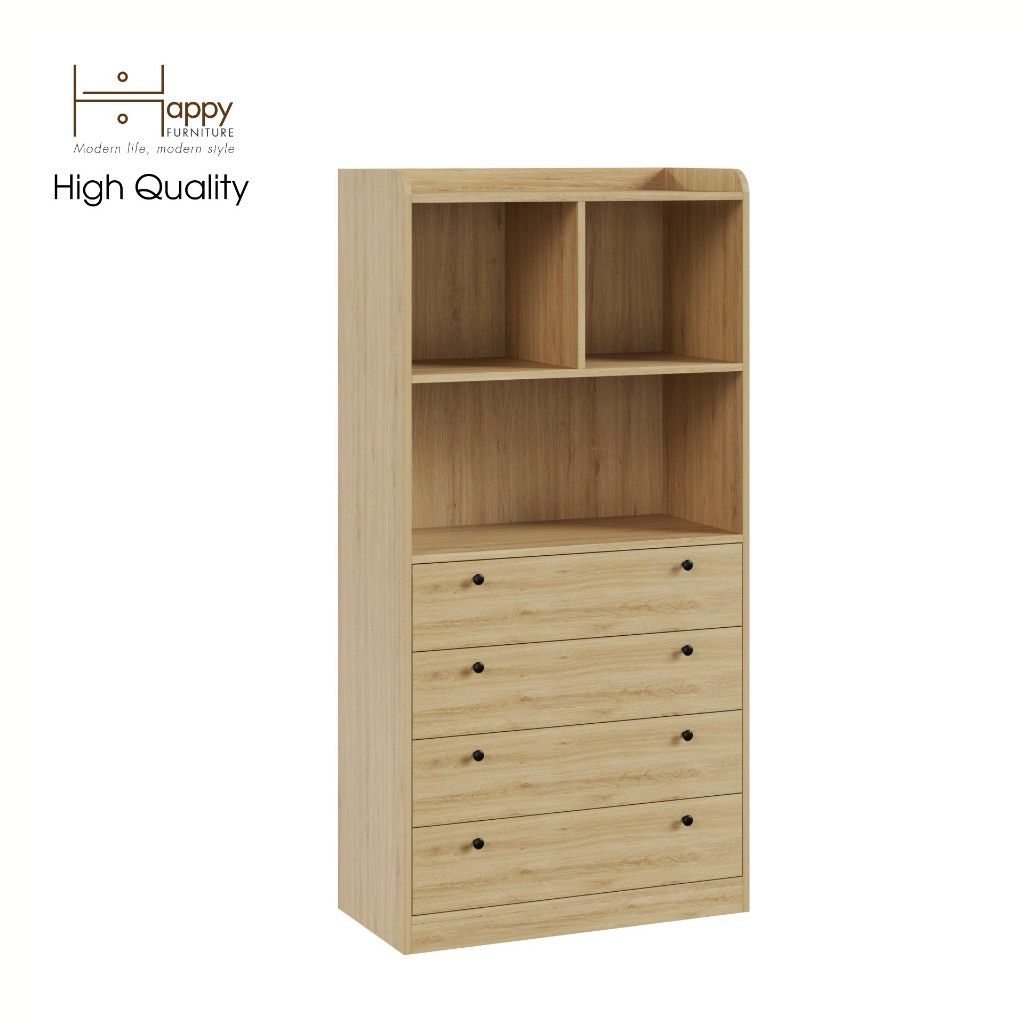 HAPPY FURNITURE , Tủ lưu trữ 7 ngăn - CANA , THK_051 , 80cm x 40cm x 160cm