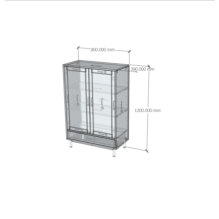 HAPPY FURNITURE , Kệ sách 3 tầng 2 cửa mở chân sắt - CATY , KSA_057, 80cm x 39cm x 120cm