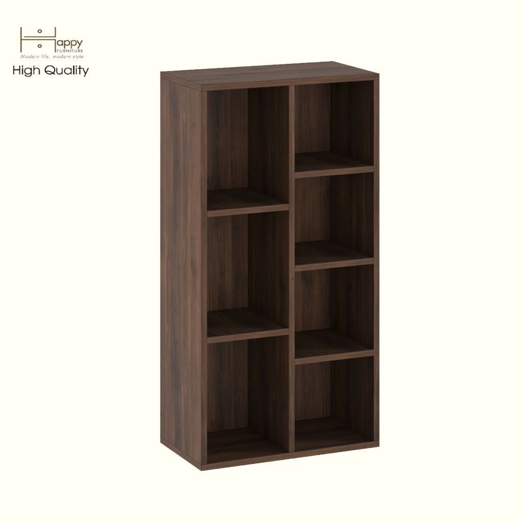 HAPPY FURNITURE ,Kệ sách 7 ngăn - CATY , KSA_094, 52cm x 28cm x 100cm DxRxC