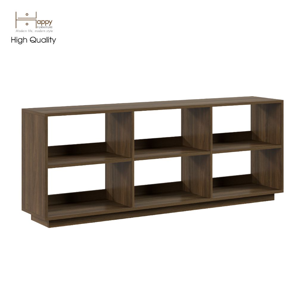 HAPPY FURNITURE , Kệ sách 2x3 - ZANE , KSA_034 , 160cm x 32cm x 62cm