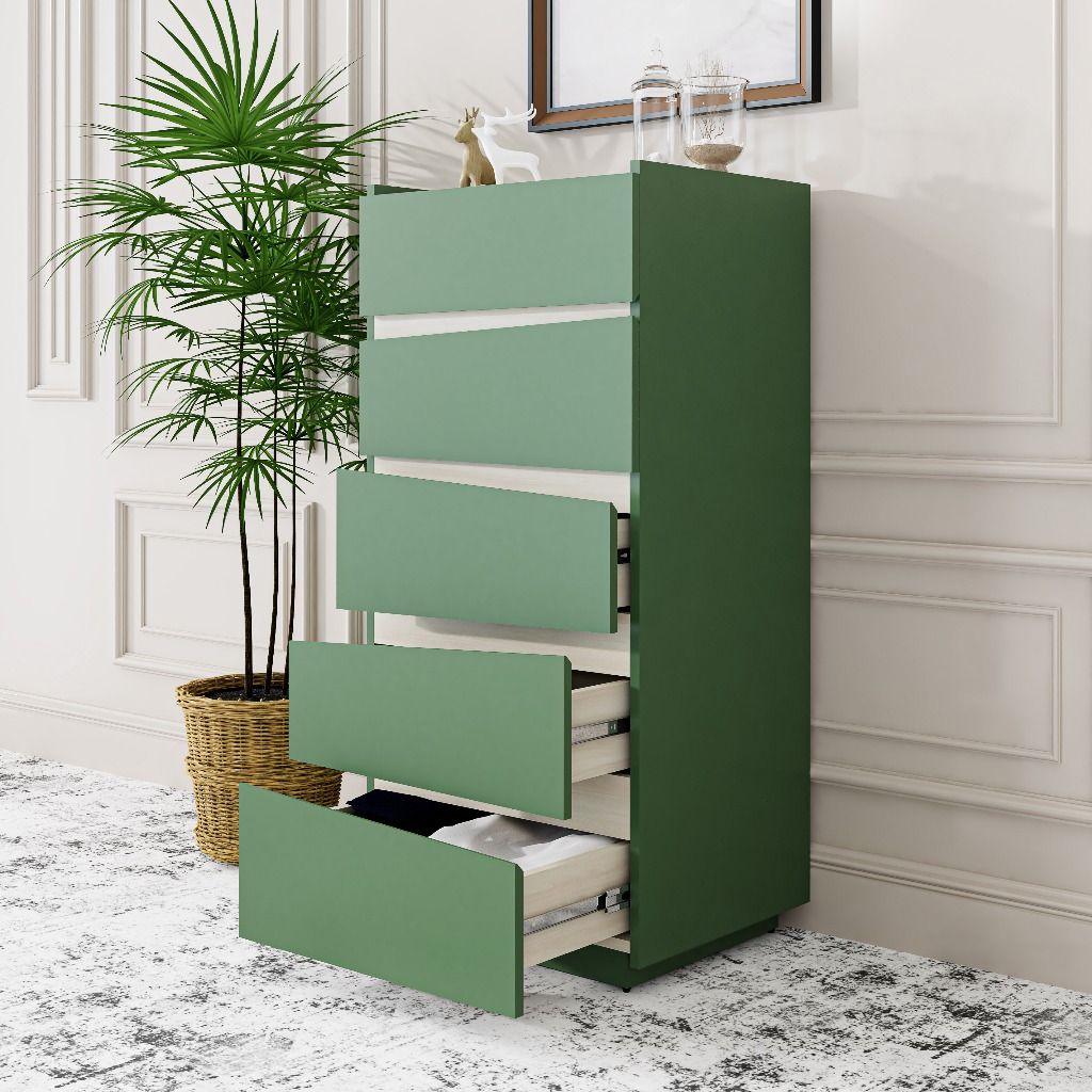 HAPPY FURNITURE , Tủ lưu trữ 5 ngăn kéo - VIGGO , THK_160 , 56cm x 45cm x 120cm