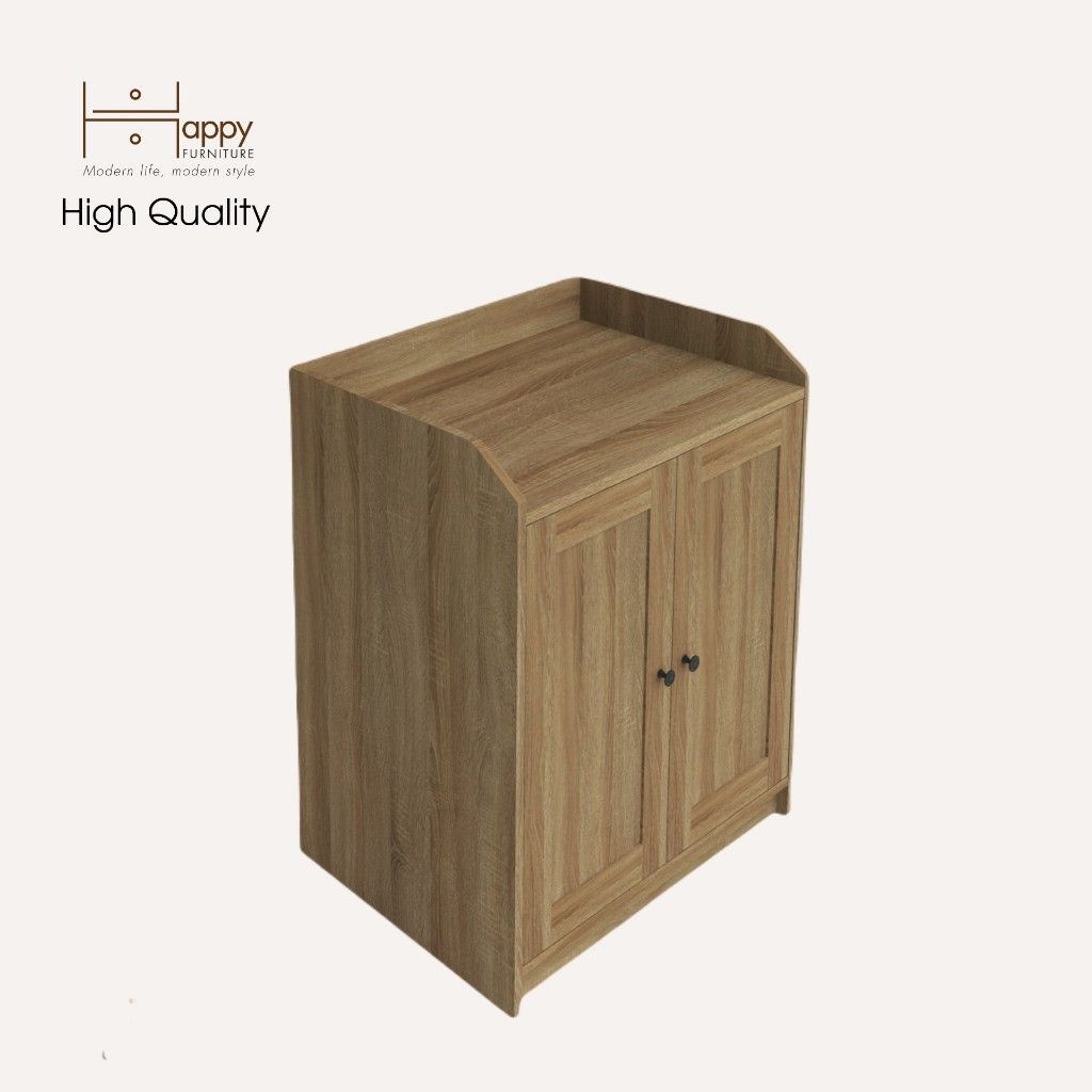 HAPPY FURNITURE , Tủ đựng đồ 2 cửa mở - CANA , TCM_002 , 70cm x 46cm x 84cm