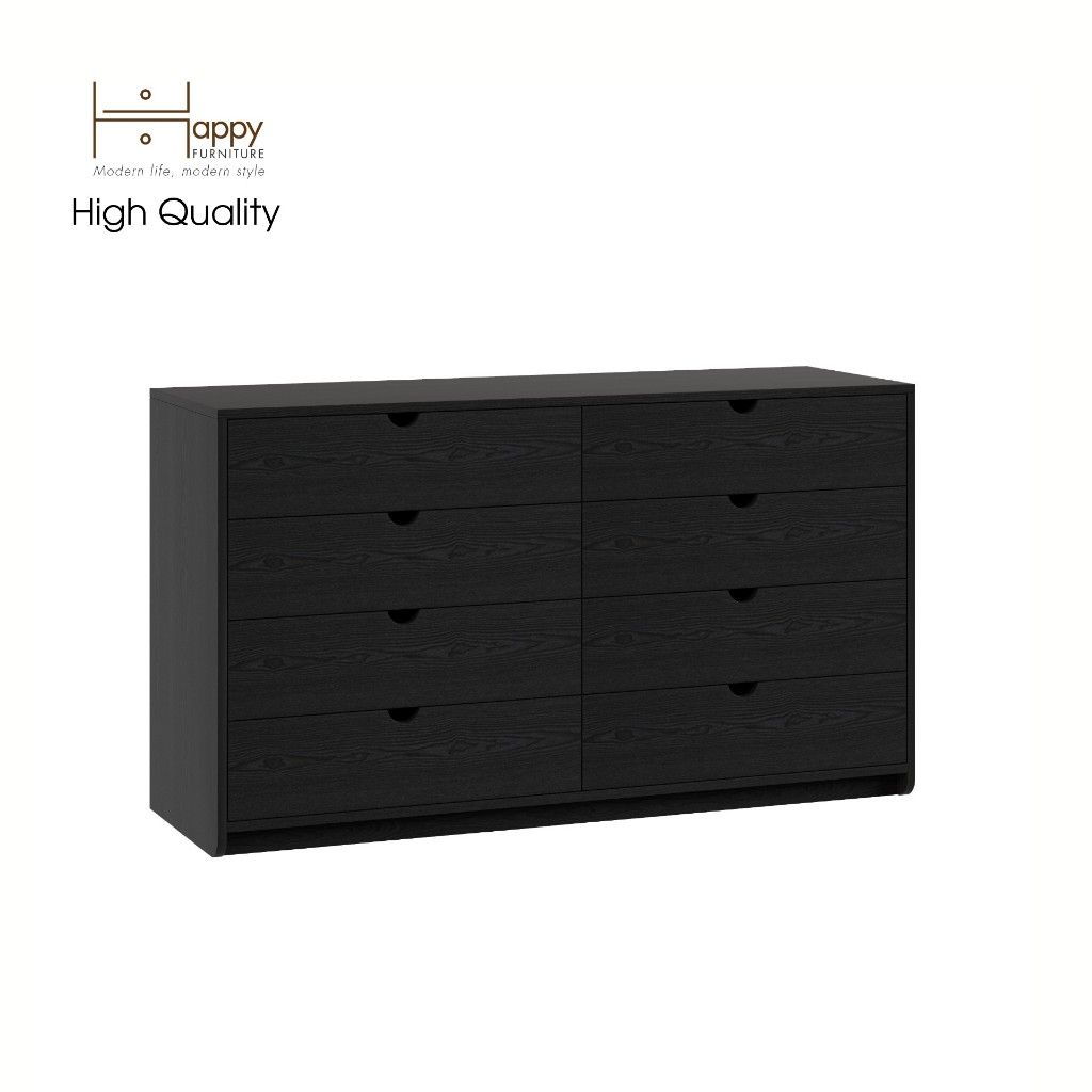 HAPPY FURNITURE , Tủ đựng đồ 8 ngăn kéo - CIRCLE , THK_085, 136cm x 45cm x 78cm