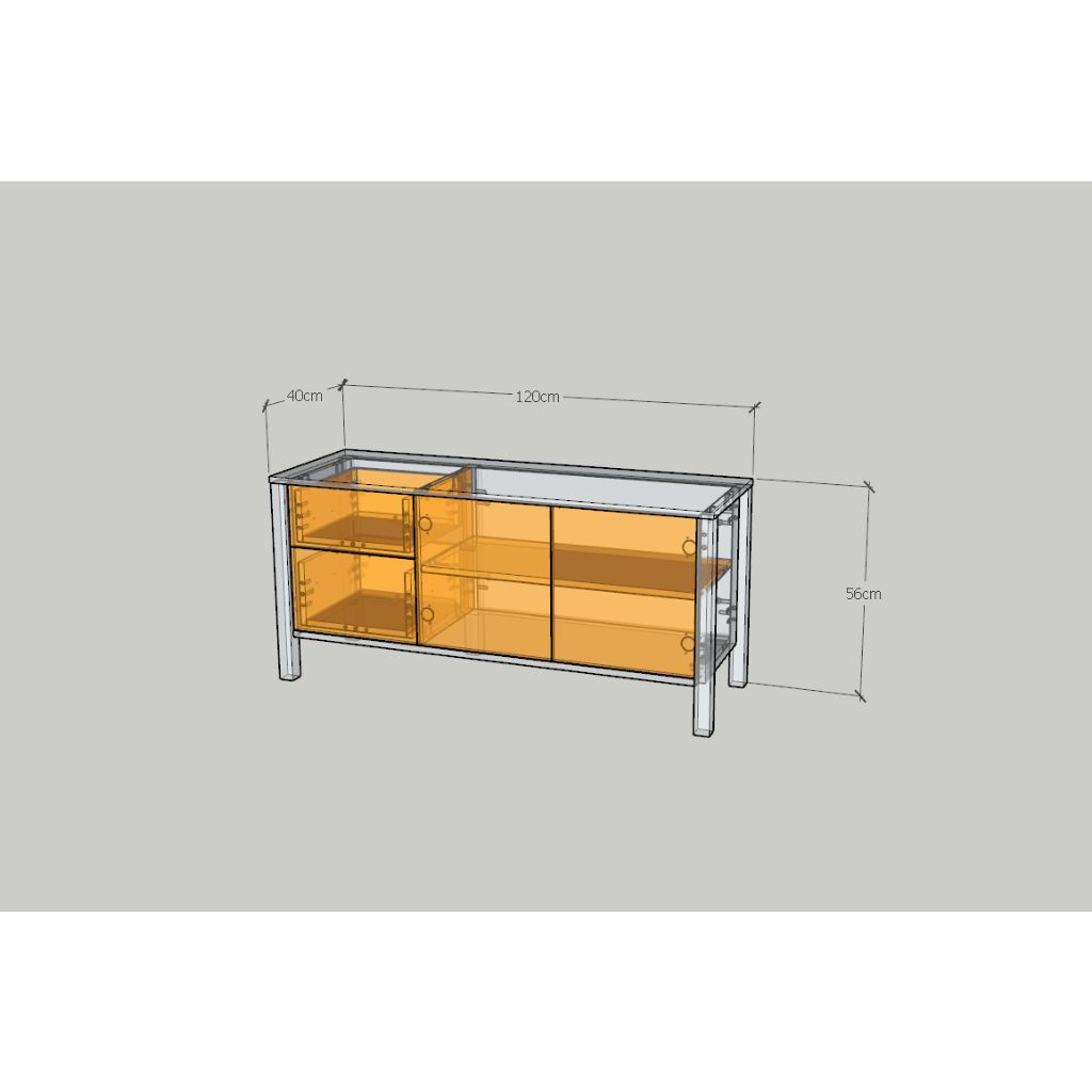 HAPPY FURNITURE , Kệ TV 2 cửa mở 2 ngăn kéo - MOKA, KTV_074 , 120cm x 40cm x 56cm DxRxC