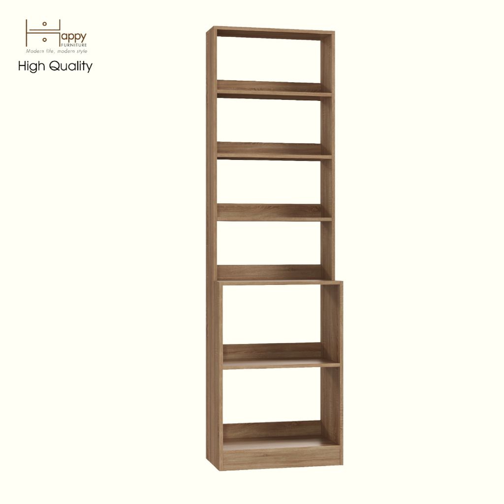 HAPPY FURNITURE , Kệ sách 6 tầng - LILY , KSA_046 , 61cm x 35cm x 212cm