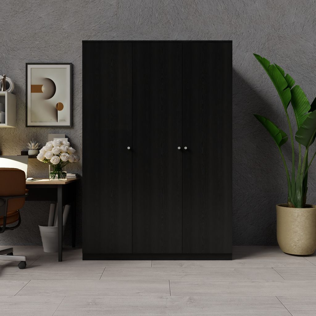 HAPPY FURNITURE , Tủ quần áo 3 cánh mở - OLA , TCM_082 , 120cm x 54cm x176cm