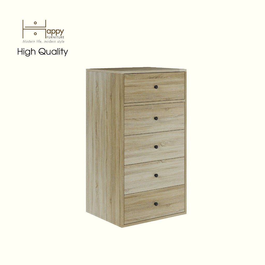HAPPY FURNITURE , ZACY - Tủ lưu trữ 5 ngăn kéo , THK_216 , 55cm x 45cm x 102cm DxRxC, Sản phẩm phổ thông