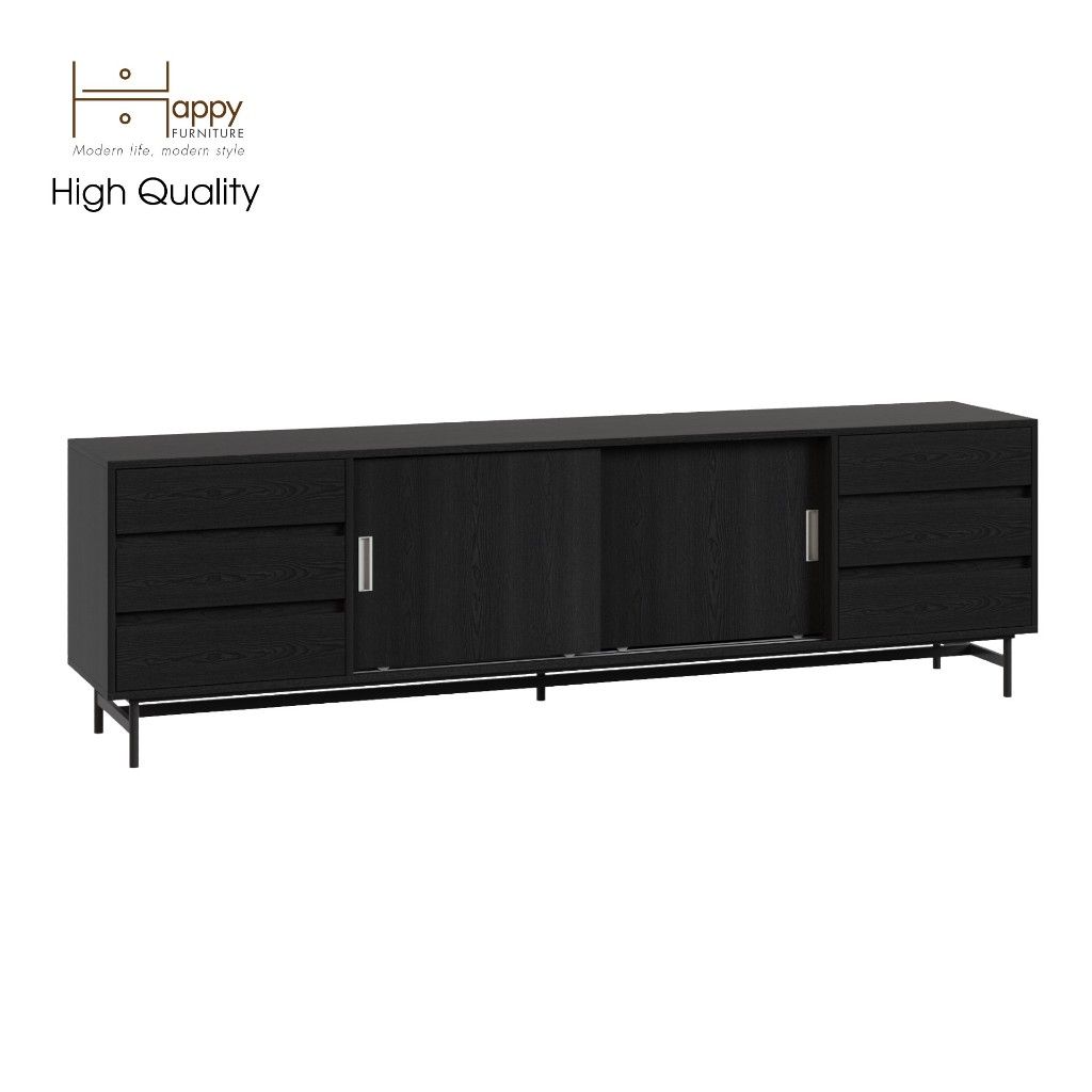 HAPPY FURNITURE , Kệ TV 2 cửa lùa - LUCA , KTV_015 , 220cm x 42cm x 65cm