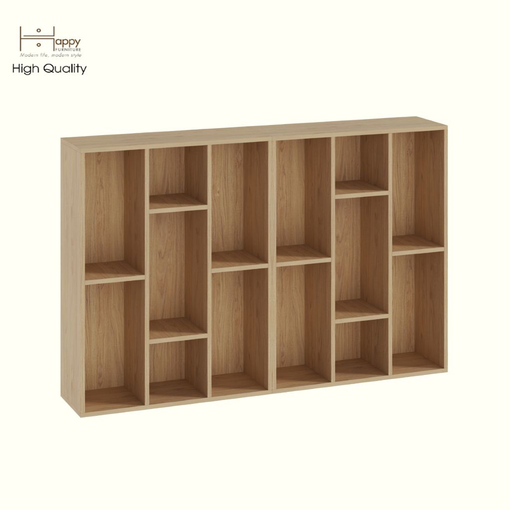 HAPPY FURNITURE ,COMBO 2 kệ sách 7 ngăn - CATY , KSA_097 , 154cm x 28cm x 100cm DxRxC