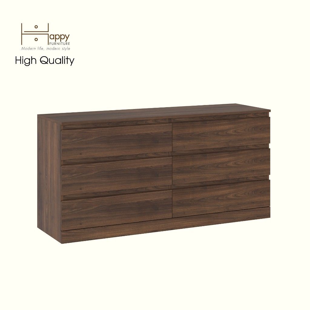 HAPPY FURNITURE , Tủ 6 ngăn kéo - DOOBIE , THK_004 , 160cm x 48cm x 78cm