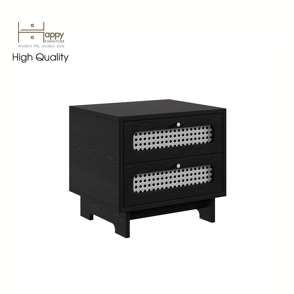 HAPPY FURNITURE , Táp đầu giường 2 ngăn - MEYDAN , THK_076 , 48cm x 40cm x 44cm