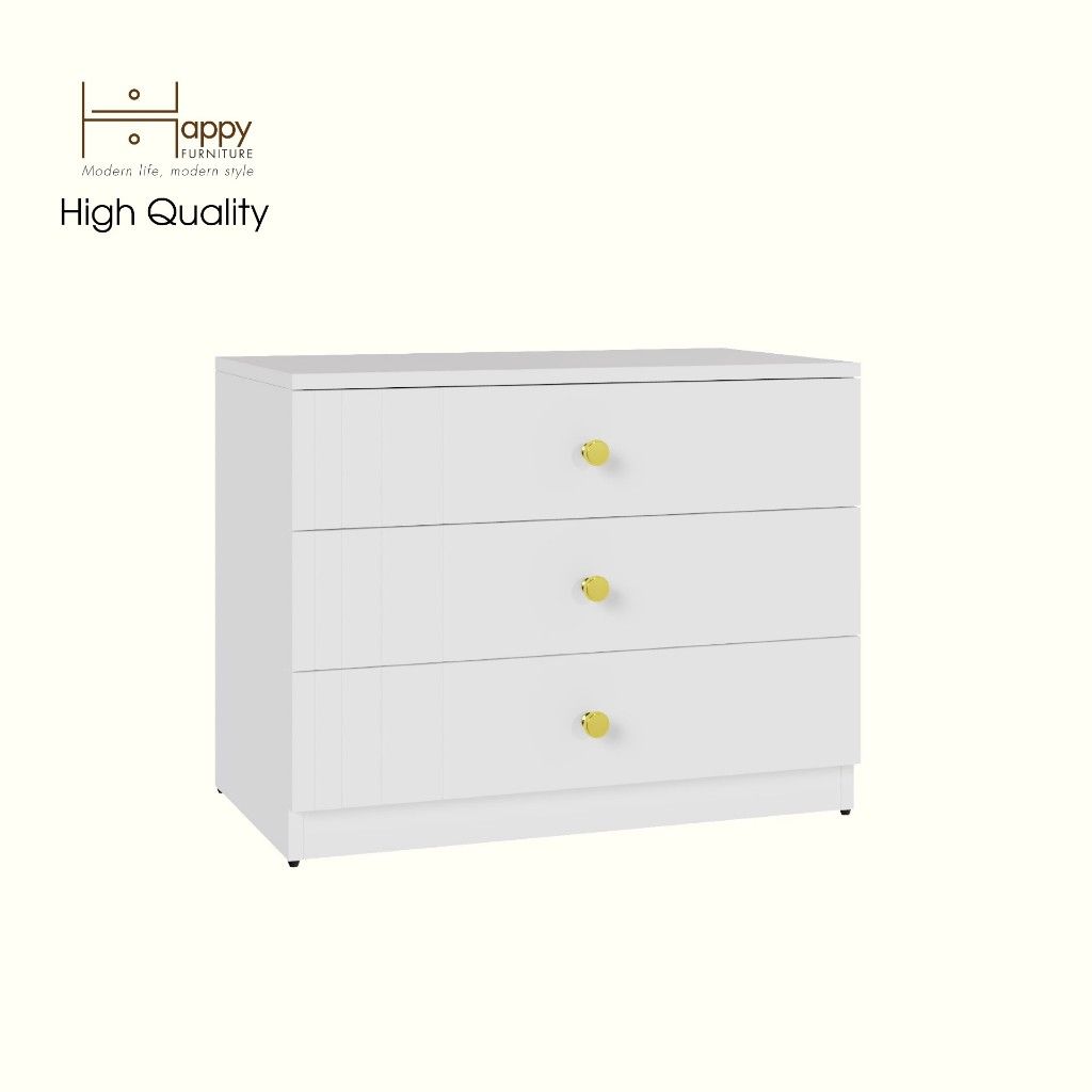 HAPPY FURNITURE , Tủ lưu trữ 3 ngăn kéo - JOVIE, THK_150, 70cm x 40cm x 54cm