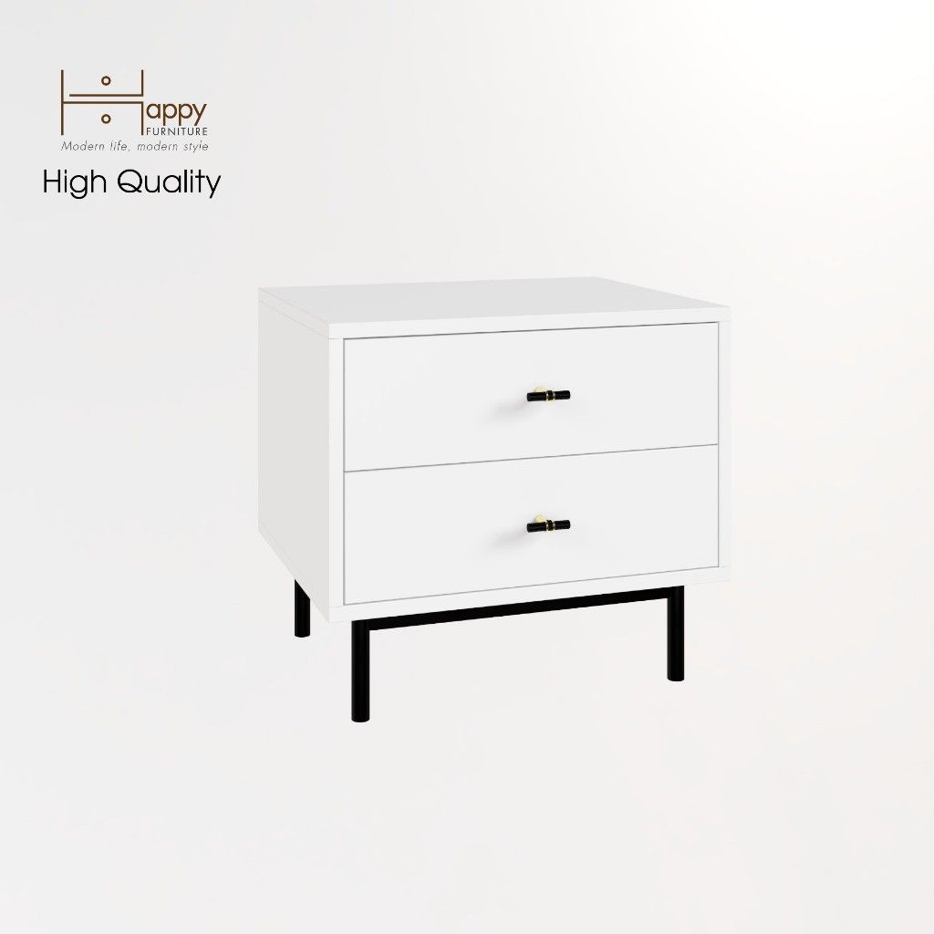 HAPPY FURNITURE , Táp đầu giường chân sắt - BECKY , THK_033 , 50cm x 40cm x 45cm