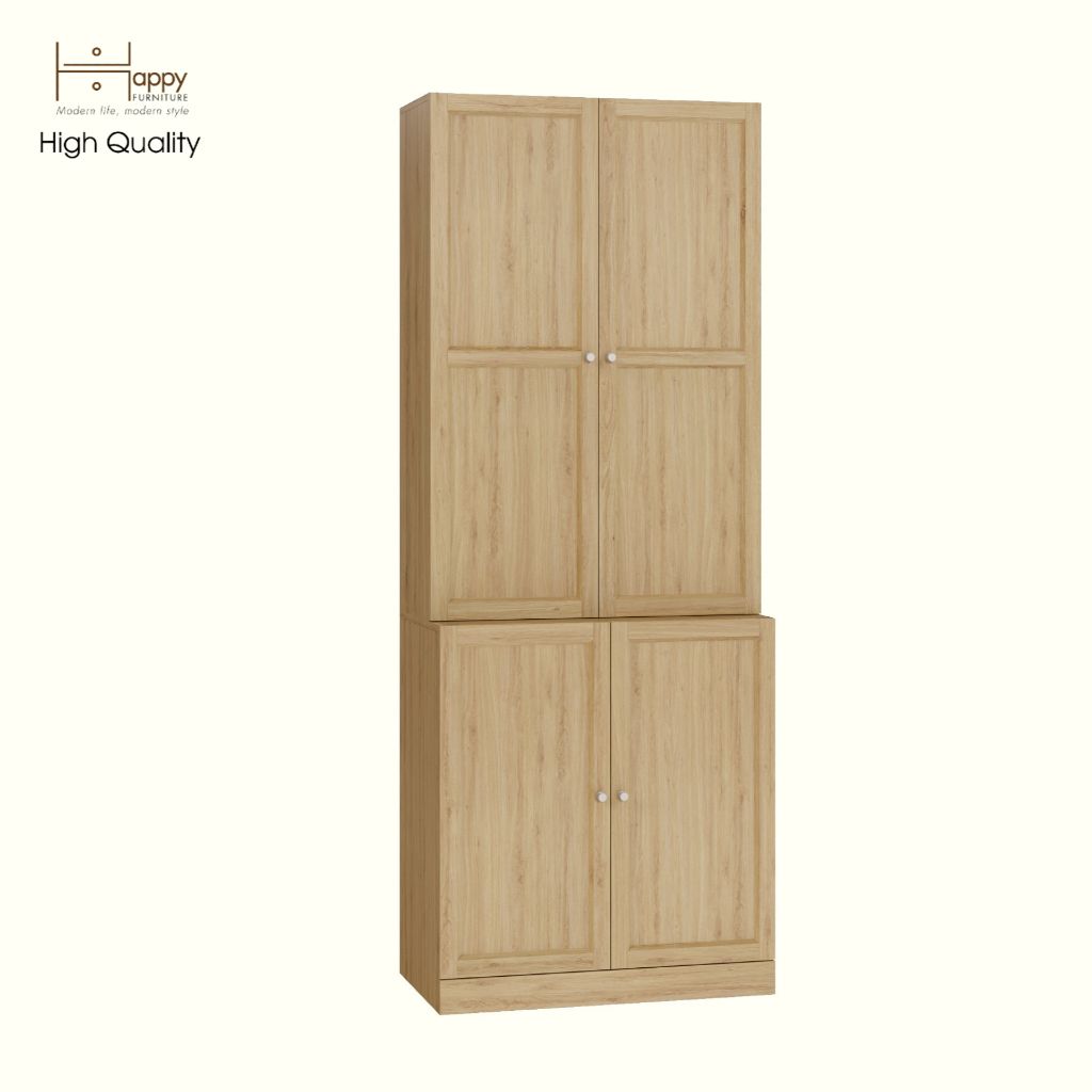 HAPPY FURNITURE , Kệ sách 4 cửa mở - LILY , KSA_045 , 81cm x 47cm x 212cm