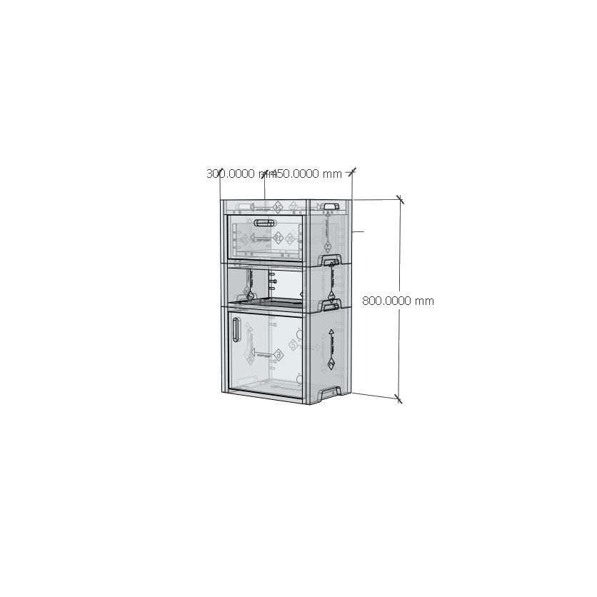 HAPPY FURNITURE , Gỗ tự nhiên , Thùng lưu trữ 1 cánh mở 1 ngăn kéo gỗ Plywood - GAMOR , TLT_030 , 45cm x 30cm x 80cm DxR