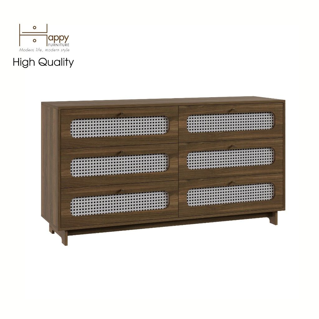 HAPPY FURNITURE , Tủ đựng đồ 3 tầng 6 ngăn kéo - MEYDAN, THK_079 , 160cm x 45cm x 86cm