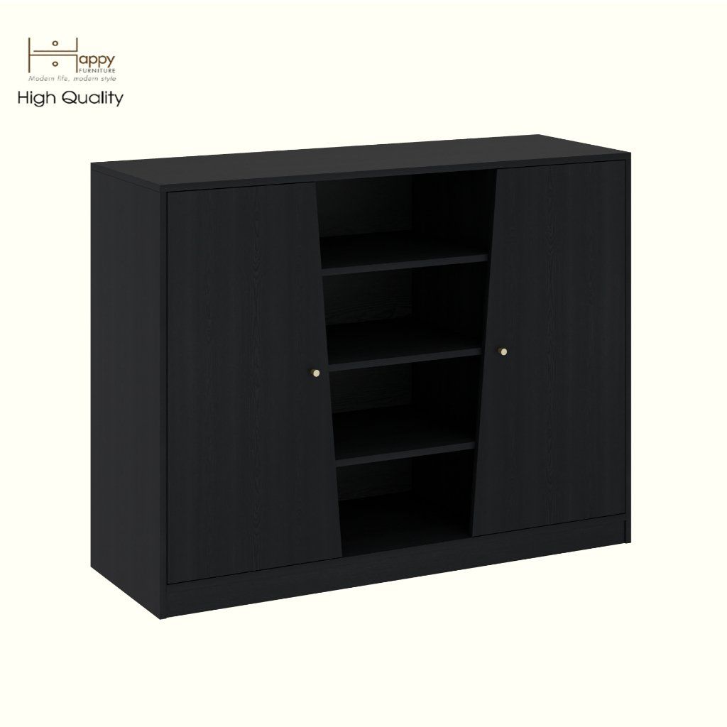 HAPPY FURNITURE , Tủ lưu trữ 2 cửa mở - DALEY , TCM_258 , 130cm x 45cm x 100cm DxRxC