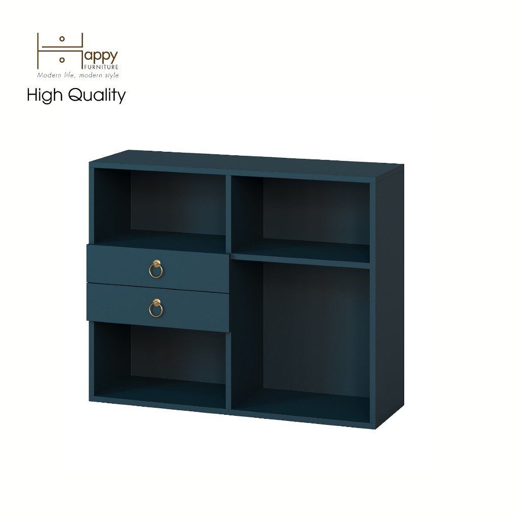 HAPPY FURNITURE , Tủ trang trí 2 hộc kéo - WESLEY , THK_047 , 90cm x 30cm x 72cm