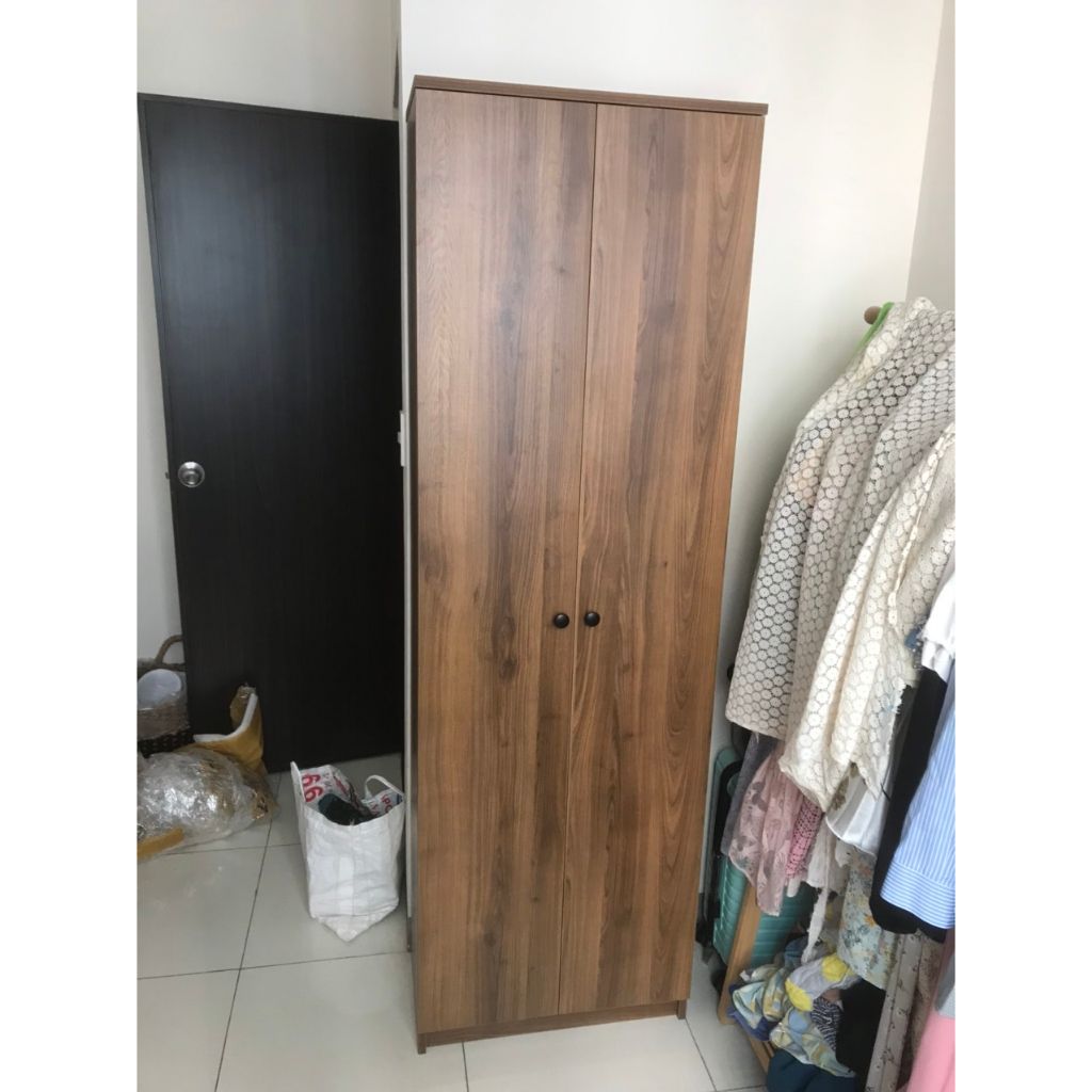 HAPPY FURNITURE , kệ sách 6 tầng 2 cửa mở - CATY , KSA_004 , 60cm x 30cm x 189cm