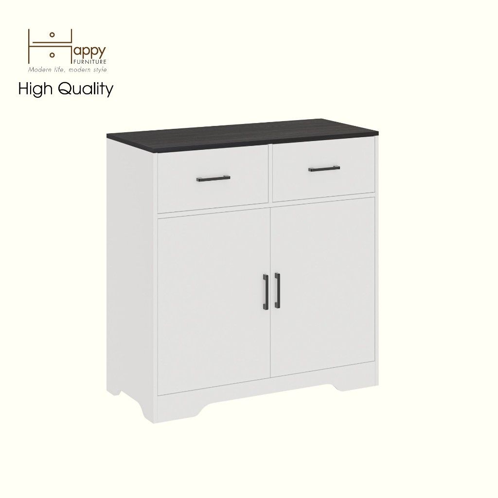 HAPPY FURNITURE , Tủ lưu trữ 2 ngăn kéo 2 cửa mở - SAFA , TLT_068 , 100cm x 45cm x 103cm DxRxC