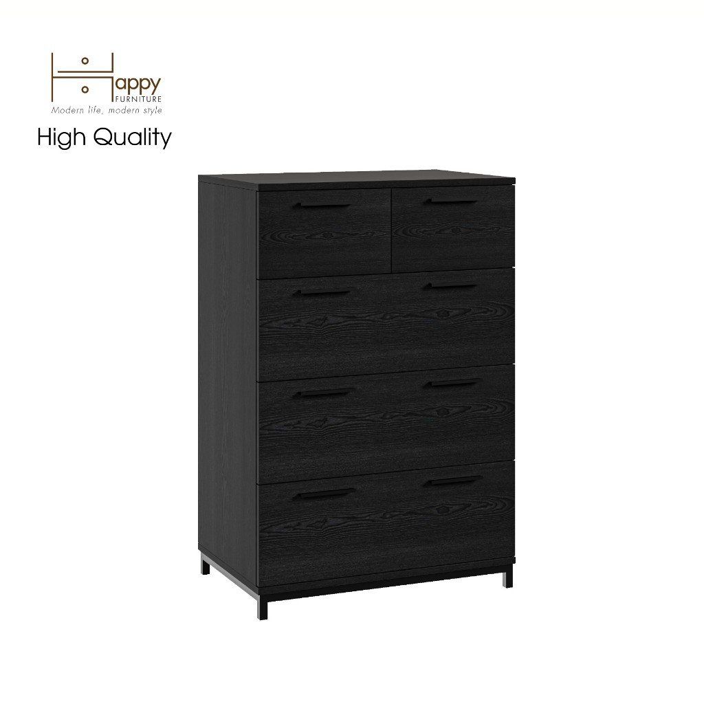 HAPPY FURNITURE , Tủ lưu trữ 5 ngăn kéo chân sắt - LOUIS , THK_062 , 68cm x 45cm x 102cm