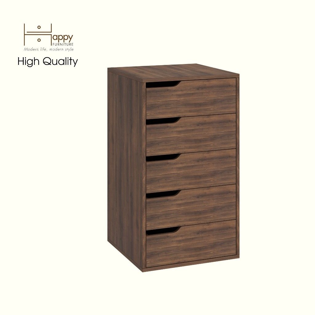 HAPPY FURNITURE , Tủ lưu trữ 5 ngăn kéo - ASO, THK_339 , 50cm x 50cm x 89cm DxRxC