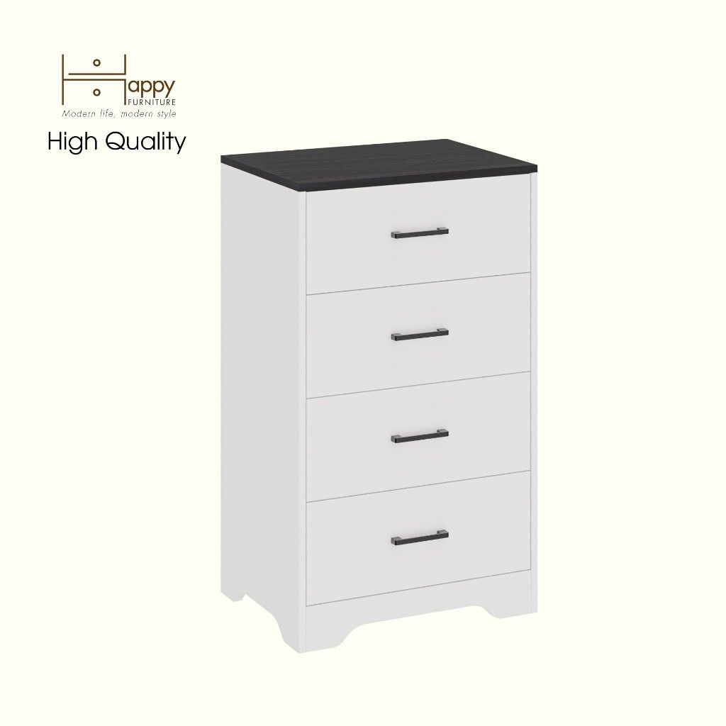 HAPPY FURNITURE , Tủ lưu trữ 4 ngăn kéo - SAFA , THK_329 , 60cm x 45cm x 103cm DxRxC