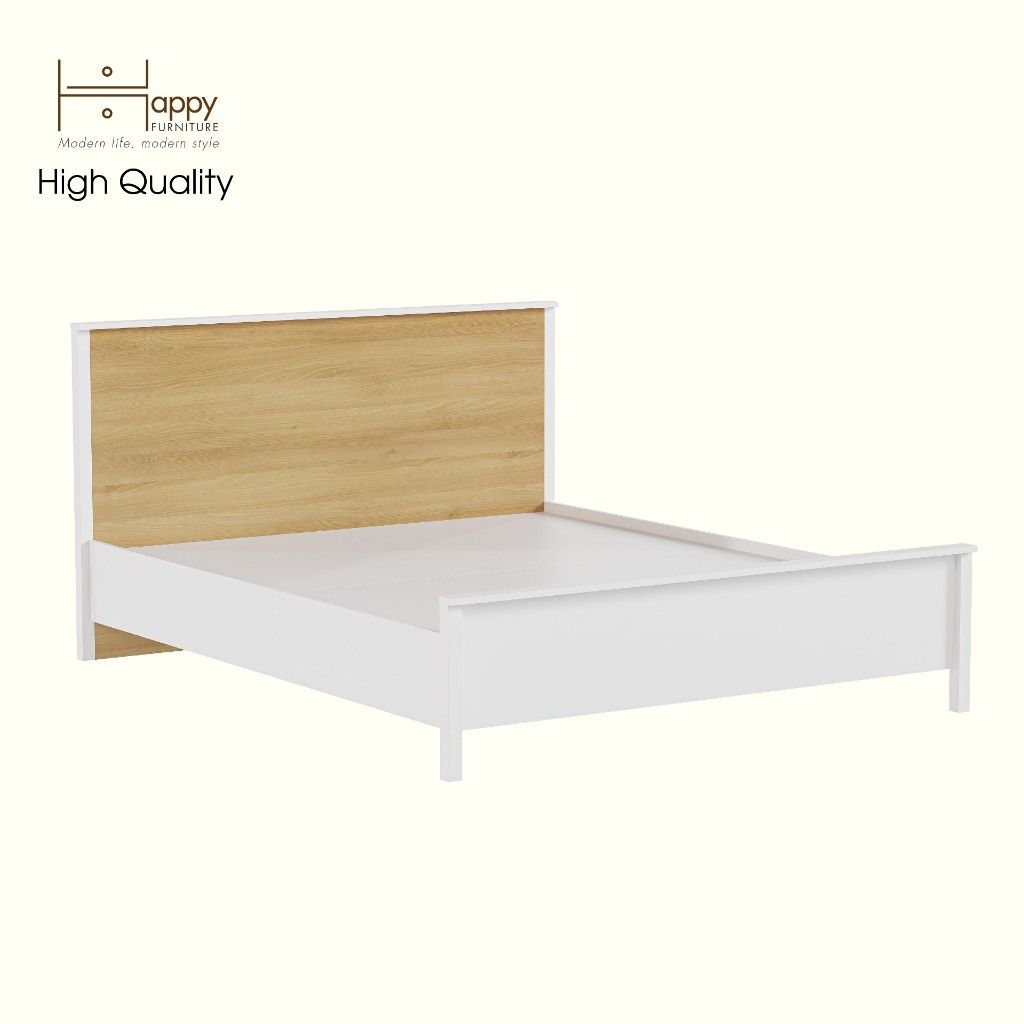 HAPPY FURNITURE , Giường ngủ MOKA, GNG_218 GNG_219 GNG_220 GNG_221 , 210cm x 36cm DxRxC