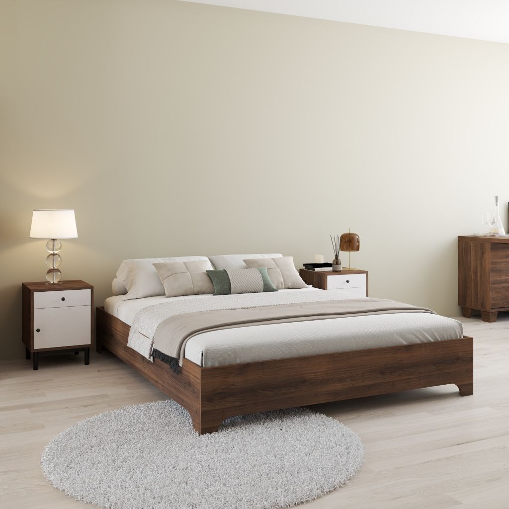 HAPPY FURNITURE , Giườngngủ - LIVIK, GNG_238 GNG_239 GNG_240 GNG_241 , 203cm x 32cm DxC