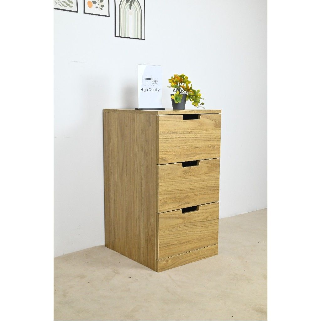 HAPPY FURNITURE , Tủ đựng đồ 3 ngăn kéo - SCANDINA , THK_102 , 40cm x 47cm x 76cm