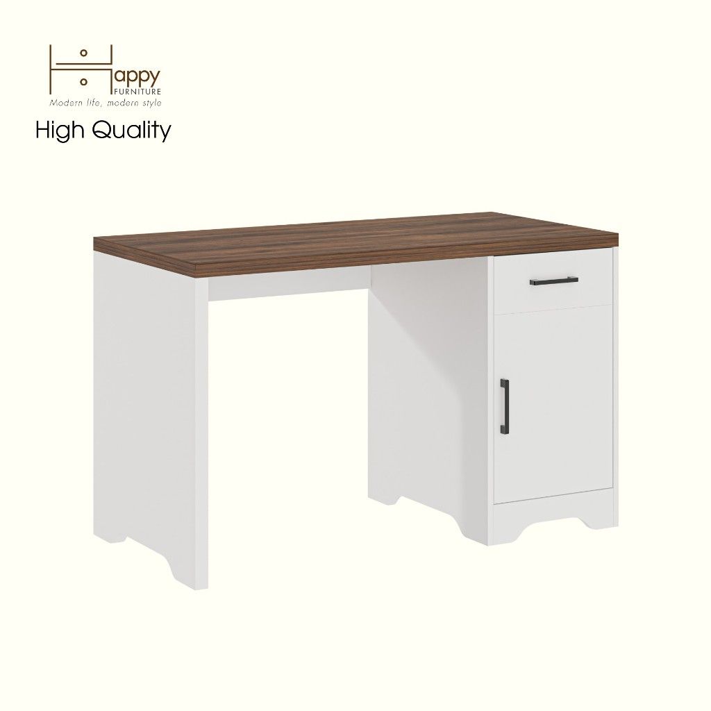 HAPPY FURNITURE , Bàn làm việc 1 ngăn kéo 1 cửa mở - SAFA , BAN_163 , 120cm x 59cm x 75cm DxRxC